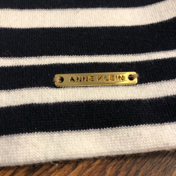 Anne Klein Striped Skirt, Navy & White - Picture 5 of 6